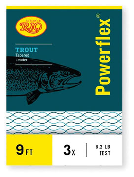 RIO Powerflex 9' Knotless Tapered Trout Leaders - Triple Pack