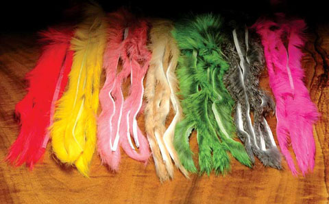 Rabbit Zonker Strips - Hareline. Chartreuse Reduced