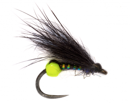 Fulling Mill Croston's Kick Back Cormorant Chartreuse Barbless #12