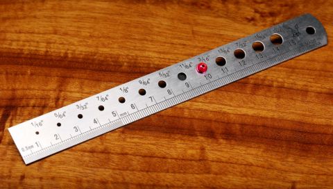 Spirit River Bead Sizer /Measuring Ruler. Reduced