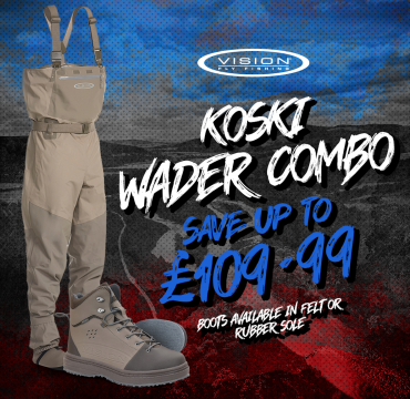 Vision Koski Wader + Boot Package Offer - Gummi Sole. Save £109.99!