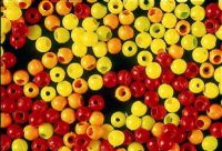 Hot Head Plastic Beads from Firefly - 4mm Fl Orange