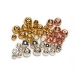 Veniard Metal Bead Heads - Countersunk Brass - Silver, Copper or Gold
